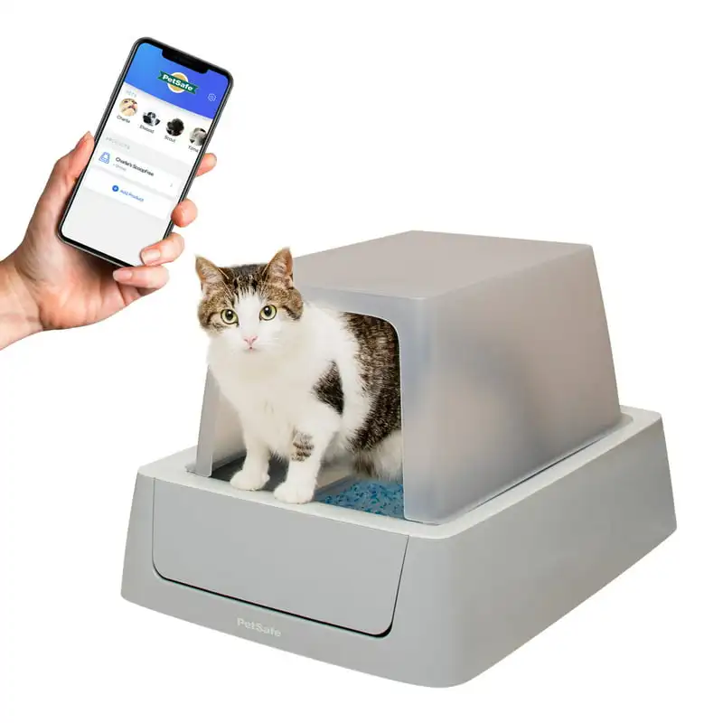 Complete Smart Cleaning Cat Litter Box, Phone App Connected, Front-Entry Covered
Complete Smart Cleaning Cat Litter Box, Phone App Connected, Front-Entry Covered