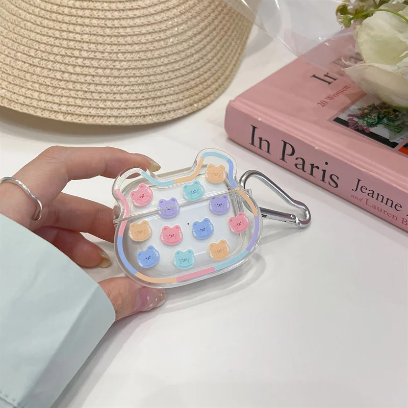 Creative Bear Head Look Headphone Cover Full Screen Cute Candy Colors Bear Head Anti-drop For Airpods 1 2 3 Pro Earphone Case
Creative Bear Head Look Headphone Cover Full Screen Cute Candy Colors Bear Head Anti-drop For Airpods 1 2 3 Pro Earphone Case