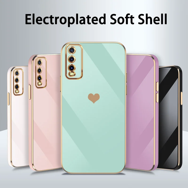Luxury Plating Love Heart Phone Case For VIVO Y15S Y17 Y19 Y20 Y21 Y50 Y51 Y55S Y66 Y67 Y72 Y76S Soft Silicone Cover TPU Bumper
Luxury Plating Love Heart Phone Case For VIVO Y15S Y17 Y19 Y20 Y21 Y50 Y51 Y55S Y66 Y67 Y72 Y76S Soft Silicone Cover TPU Bumper