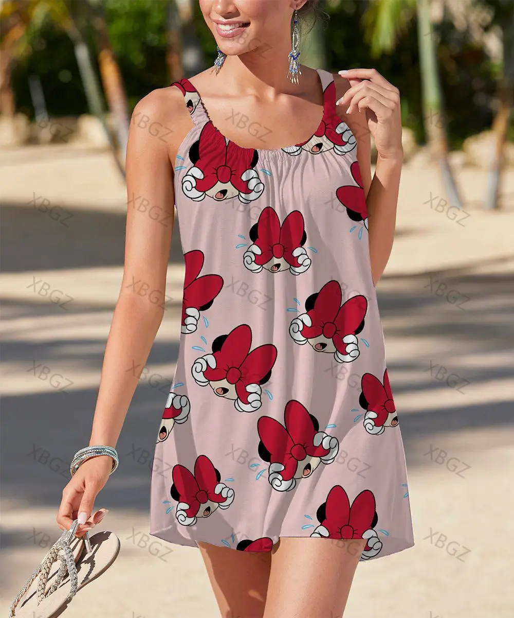 Dresses for Women 2022 Boho Sleeveless Mickey Print Sling Women's Dress Disney Minnie Mouse Loose Top Sexy Cartoon Woman Summer
Dresses for Women 2022 Boho Sleeveless Mickey Print Sling Women's Dress Disney Minnie Mouse Loose Top Sexy Cartoon Woman Summer