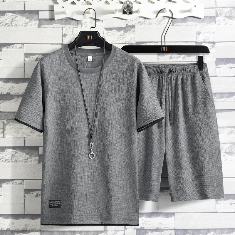 2022 New Men Short Sleeve T-shirt Suit Sportswear Men's Casual Summer Set Two Pieces Mens Tshirt Long Pants Set Breathable
2022 New Men Short Sleeve T-shirt Suit Sportswear Men's Casual Summer Set Two Pieces Mens Tshirt Long Pants Set Breathable