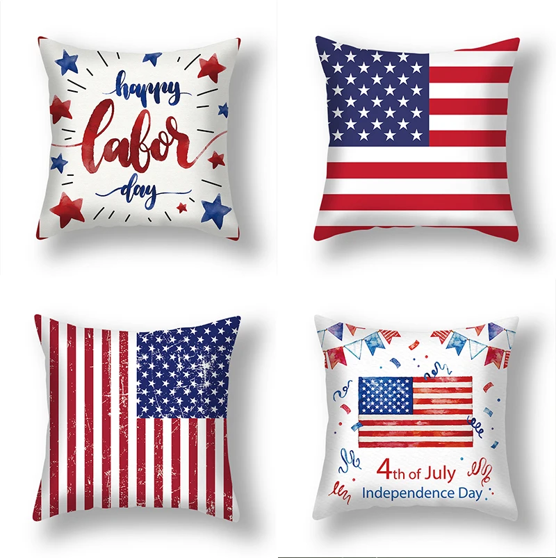 45X45Cm Usa Independence Day Cushion Cover for Home Decor Sofa Office Room Pillowcase Supplies Square Cushion Cover
45X45Cm Usa Independence Day Cushion Cover for Home Decor Sofa Office Room Pillowcase Supplies Square Cushion Cover
