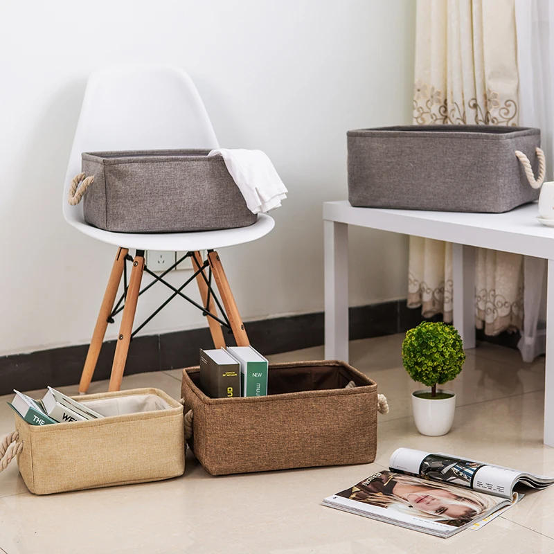 New Large Folding Linen Fabric Storage Basket Kids Toys Storage Box Clothes Storage Bag Organizer Holder with Handle
New Large Folding Linen Fabric Storage Basket Kids Toys Storage Box Clothes Storage Bag Organizer Holder with Handle