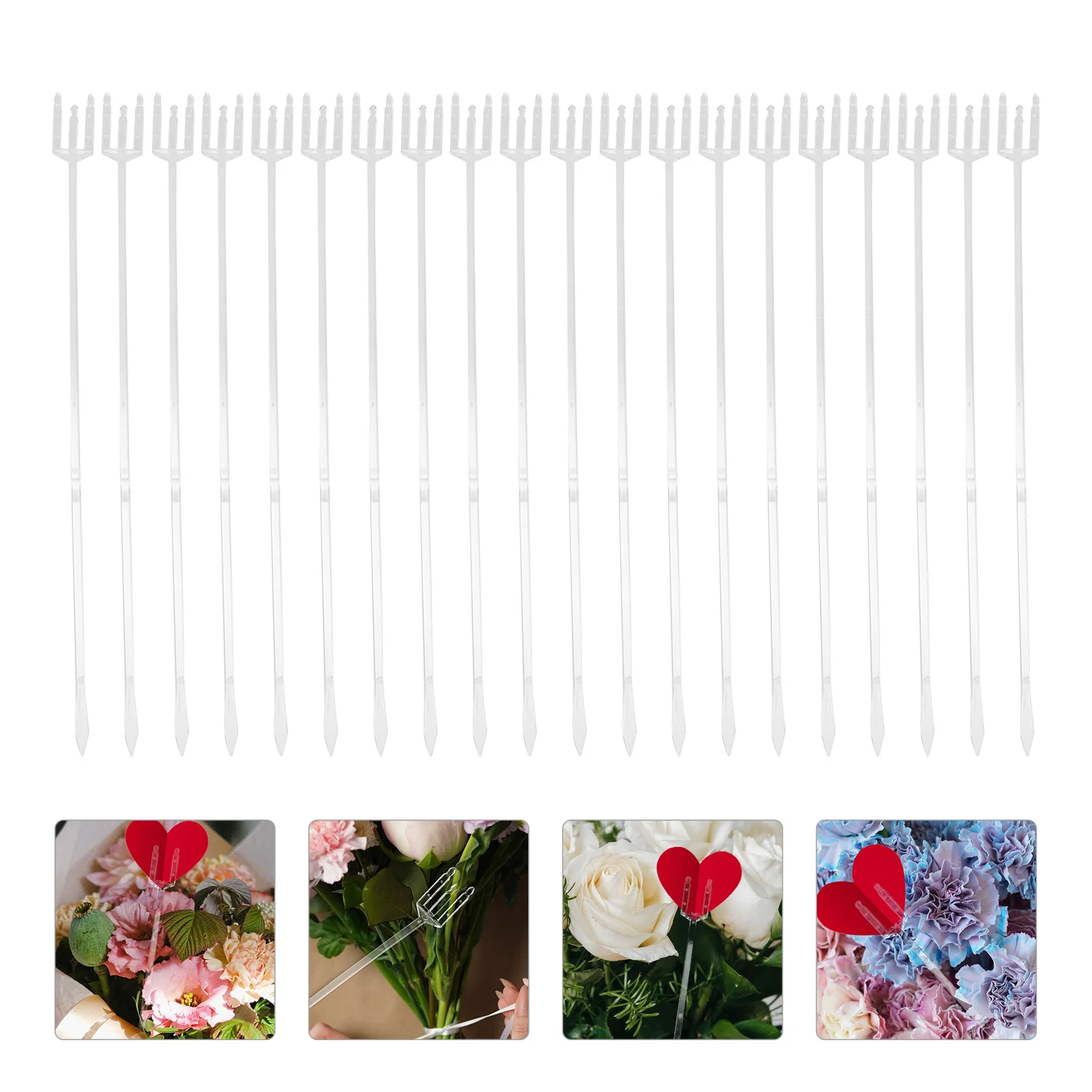 80pcs Floral Pick Holder Valentine's Day Flower Arrangement Holder Plastic Picks
80pcs Floral Pick Holder Valentine's Day Flower Arrangement Holder Plastic Picks