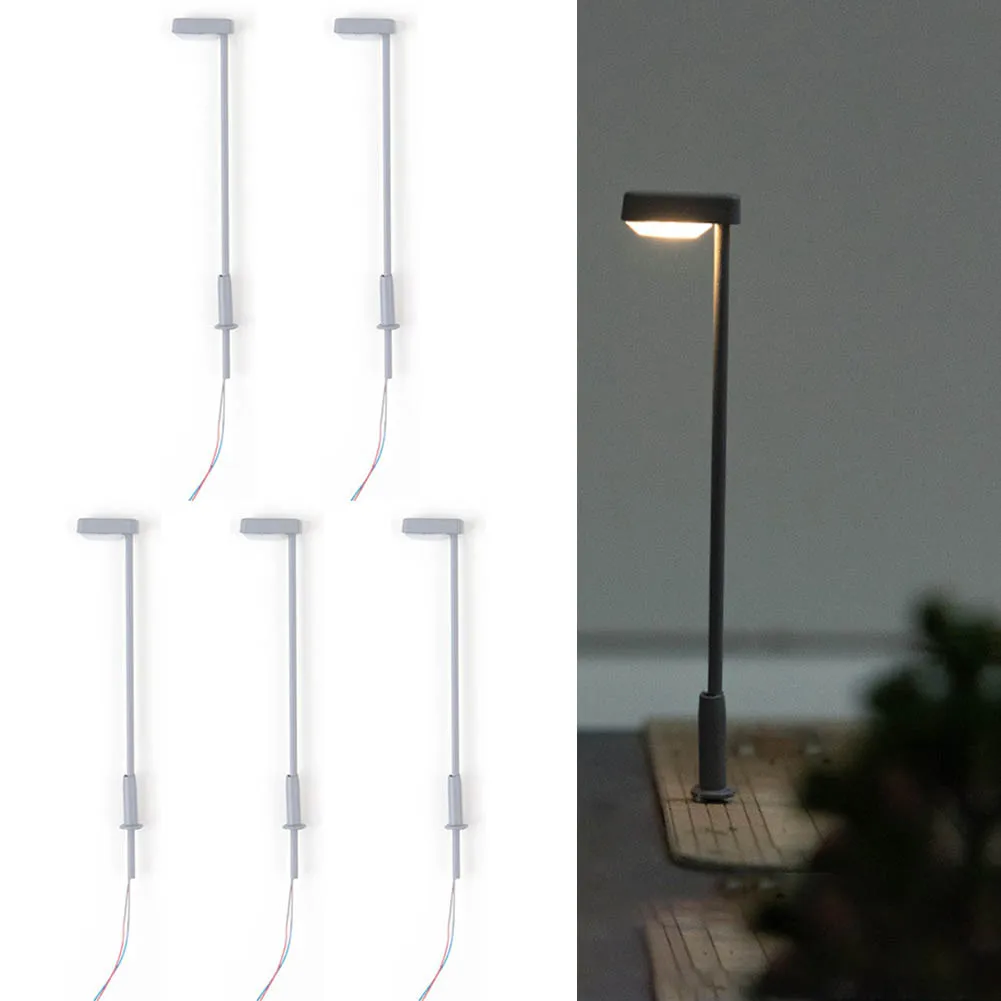 5XSteel Tube Lights N Scale Model Lamp Model Railway LED Street Light Warm White Suitable For Use At Supply Voltages Of 3V/12V
5XSteel Tube Lights N Scale Model Lamp Model Railway LED Street Light Warm White Suitable For Use At Supply Voltages Of 3V/12V