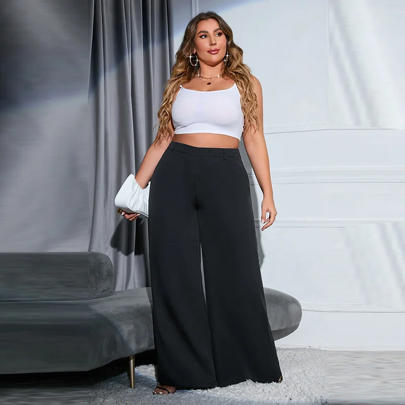 Plus Size Long Pant 2022 Women High Waist Wide Leg Pants Casual Loose Oversize Floor Length Wide Leg Pants Trousers
Plus Size Long Pant 2022 Women High Waist Wide Leg Pants Casual Loose Oversize Floor Length Wide Leg Pants Trousers