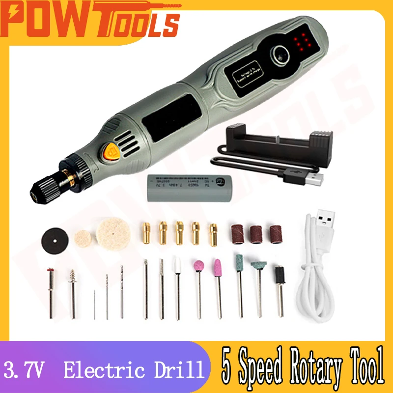 3.7V Mini Cordless Drill Power Tools Electric Drill Grinder Grinding Accessories Set Wireless Engraving Pen DIY Woodworking
3.7V Mini Cordless Drill Power Tools Electric Drill Grinder Grinding Accessories Set Wireless Engraving Pen DIY Woodworking