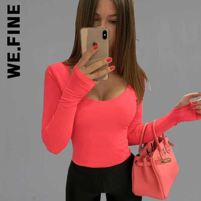 We.Fine Long Sleeve Sexy Women Bodysuit Solid One Piece For Women Bodycon Stretch Body Party Basic Playsuit Woman Clothes
We.Fine Long Sleeve Sexy Women Bodysuit Solid One Piece For Women Bodycon Stretch Body Party Basic Playsuit Woman Clothes