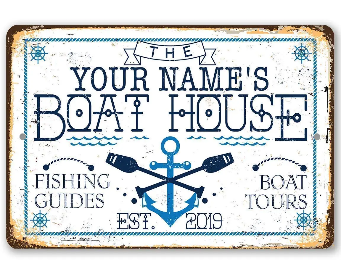 Personalized Boat House Metal Sign - Durable MetalUse Great Gift for Motorboat Owners or Decor for Cabin
Personalized Boat House Metal Sign - Durable MetalUse Great Gift for Motorboat Owners or Decor for Cabin