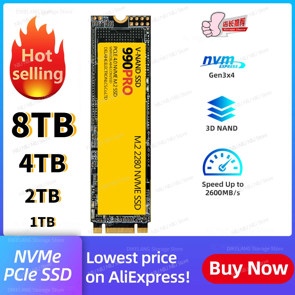 2023 4TB 2TB New 990 PRO SSD NVME M2 8TB 2TB M.2 2280 PCIe 4.0 Hard Drive Disk 3.0 Internal Solid State for PlayStation 5/Laptop
2023 4TB 2TB New 990 PRO SSD NVME M2 8TB 2TB M.2 2280 PCIe 4.0 Hard Drive Disk 3.0 Internal Solid State for PlayStation 5/Laptop
