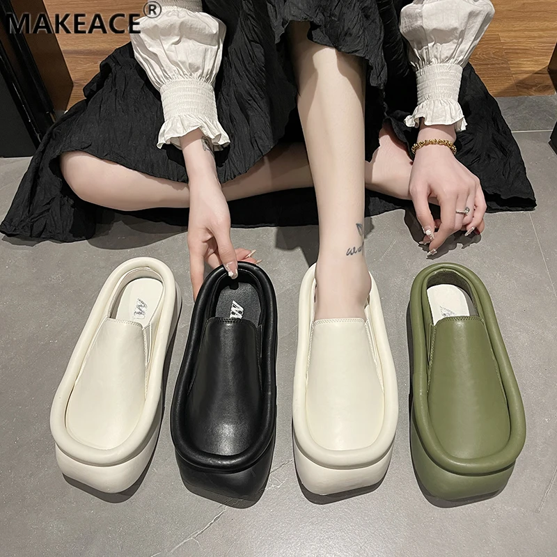 New Summer Bao-tou Thick Soles Women's Shoes Fashion Korean Muller Shoes Soft Soles Loose Cake Shoes Chain Women's Slippers
New Summer Bao-tou Thick Soles Women's Shoes Fashion Korean Muller Shoes Soft Soles Loose Cake Shoes Chain Women's Slippers