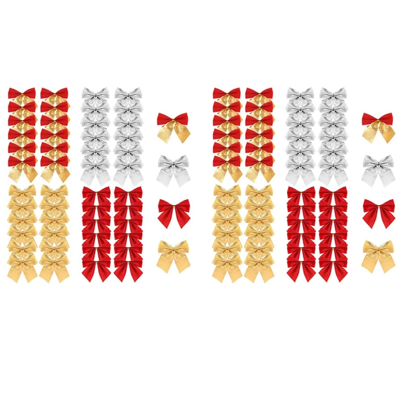144 Pieces Christmas Ribbon Bows Ornaments Xmas Tree Bowknot Decoration Presents Wrapping Craft Supplies(4 Colours) 
144 Pieces Christmas Ribbon Bows Ornaments Xmas Tree Bowknot Decoration Presents Wrapping Craft Supplies(4 Colours)