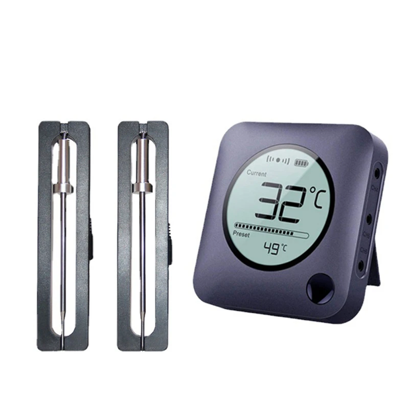 Wireless Bluetooth Thermometer Remote Digital Kitchen Cooking Food Meat Thermometer With Probe For BBQ Smoker Grill Oven
Wireless Bluetooth Thermometer Remote Digital Kitchen Cooking Food Meat Thermometer With Probe For BBQ Smoker Grill Oven