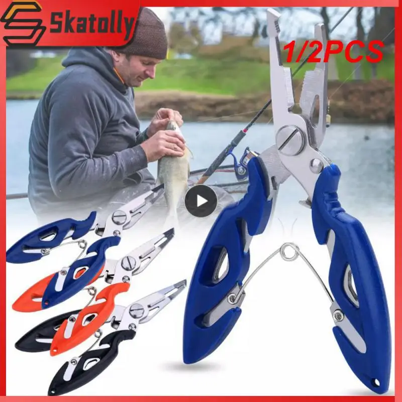 

1/2PCS Fishing Plier Scissor Braid Line Lure Cutter Hook Remover etc. Fishing Tackle Tool Cutting Fish Use Tongs Multifunction