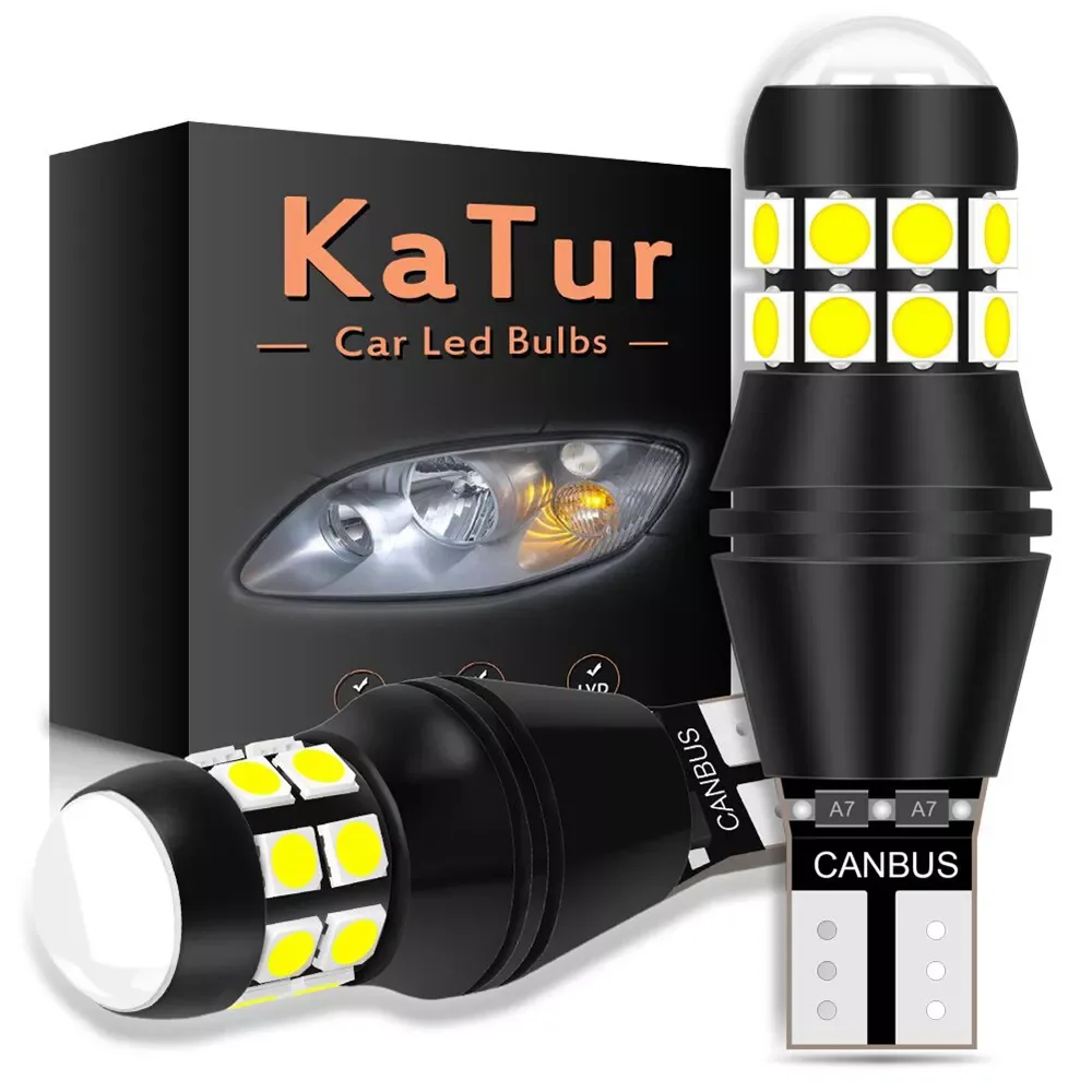 

2pcs 2000LM T16 T15 W16W LED Canbus Bulb High Power 921 912 Reverse Lights Super Bright Car Exterior Lamp 6500K White 12V DC