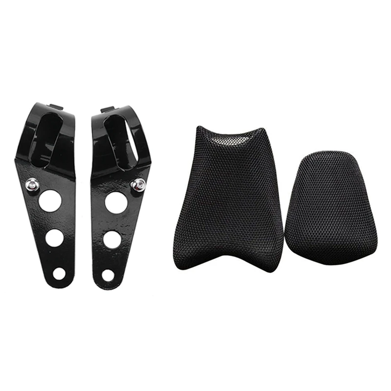

28Mm-43Mm Universal Motorcycle Headlight Mount Brackets With Motorcycle Seat Cushion Cover For Honda