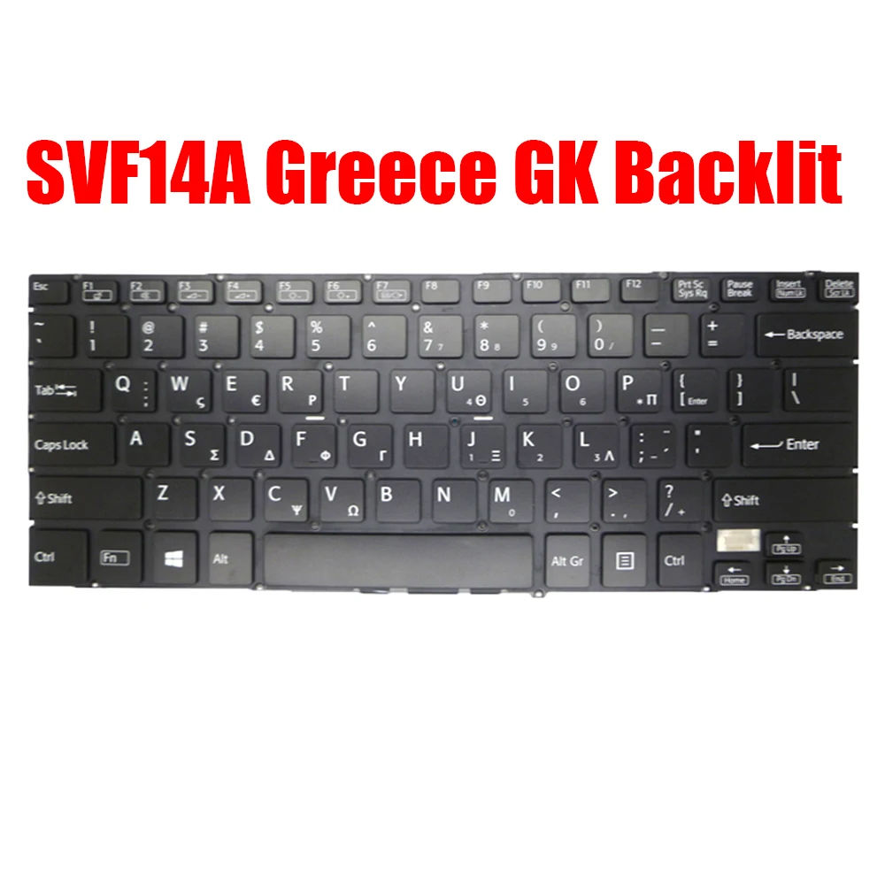 Backlit Greek GK Keyboard For SONY For VAIO SVF14A SVF14A15ST SVF14A1C5E SVF14A1M2E SVF14A1S9R 9Z.NABBQ.00L 149238291GR Black
Backlit Greek GK Keyboard For SONY For VAIO SVF14A SVF14A15ST SVF14A1C5E SVF14A1M2E SVF14A1S9R 9Z.NABBQ.00L 149238291GR Black