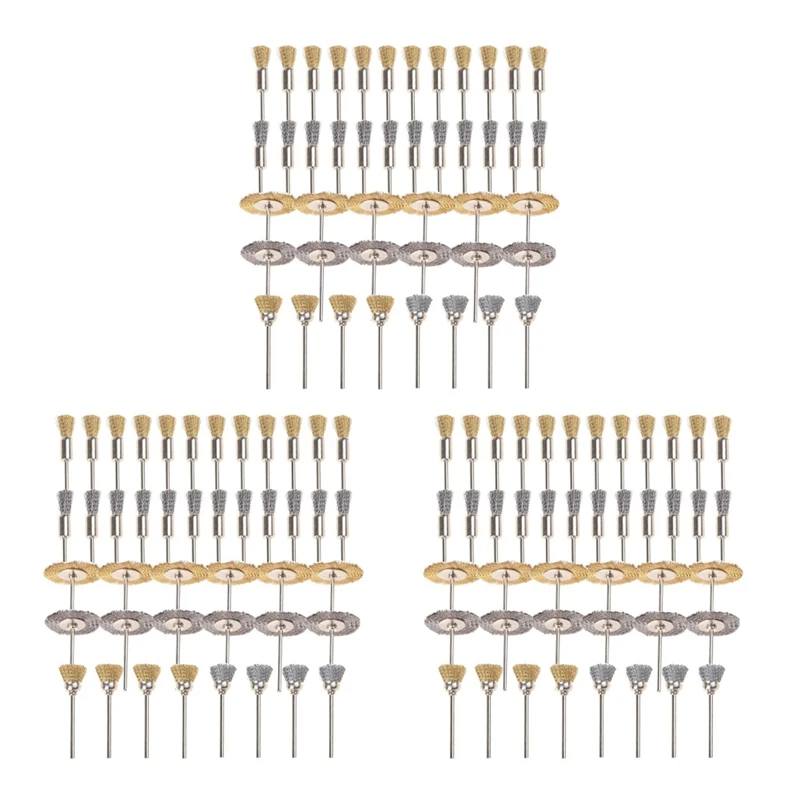 132 Pieces Mini Wire Brush Wheel Cup Brass Steel Wire Brush Set 1/8Inch (3Mm) Shank
132 Pieces Mini Wire Brush Wheel Cup Brass Steel Wire Brush Set 1/8Inch (3Mm) Shank