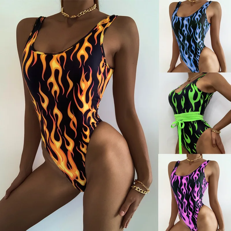 Explosive Summer Women Flame Print Jumpsuit Seaside Sexy Bodysuit Bikini Jumpsuit
Explosive Summer Women Flame Print Jumpsuit Seaside Sexy Bodysuit Bikini Jumpsuit