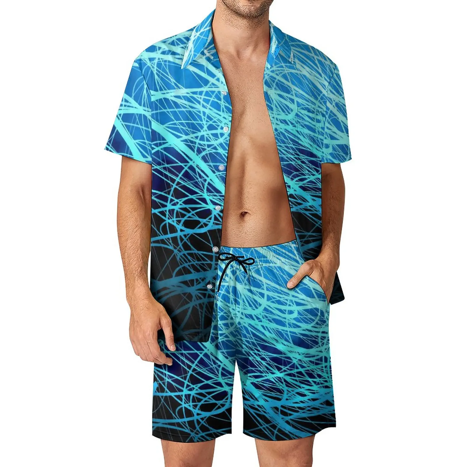 Пляжные мужские комплекты с голубыми полосками, комплект повседневной рубашки с абстрактным принтом, летние индивидуальные шорты, костюм и...
Пляжные мужские комплекты с голубыми полосками, комплект повседневной рубашки с абстрактным принтом, летние индивидуальные шорты, костюм и...