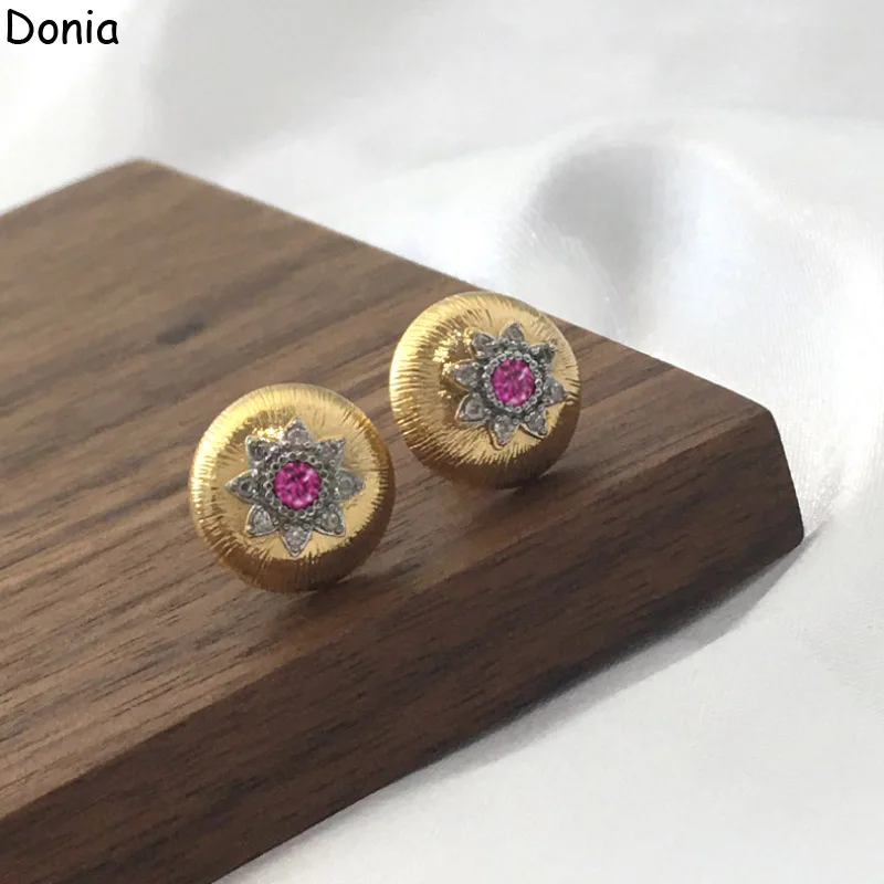 Donia Jewelry European and American fashion brushed round copper micro-inlaid AAA zircon silver needle luxury earrings
Donia Jewelry European and American fashion brushed round copper micro-inlaid AAA zircon silver needle luxury earrings