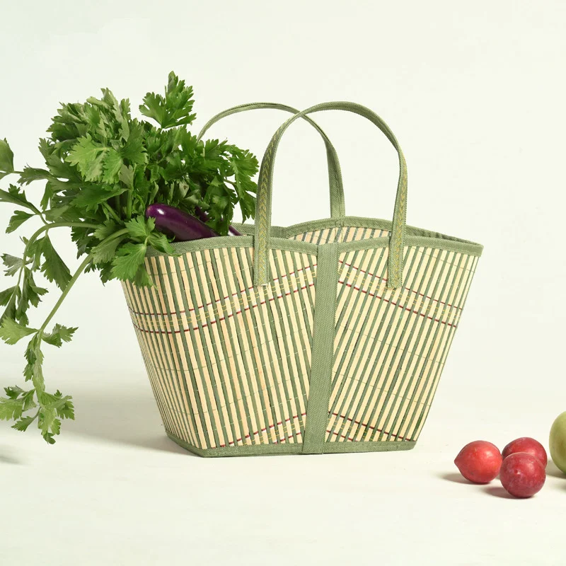 Bamboo Handbag Portable Shopping Storage Bag Environmental Friendly Picnic Grocery Foldable Basket Large Size Summer Woven Bags
Bamboo Handbag Portable Shopping Storage Bag Environmental Friendly Picnic Grocery Foldable Basket Large Size Summer Woven Bags