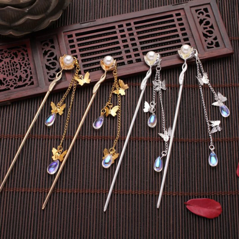 1 Piece Of Chinese Retro Palace Ladies' Tassel Diamond Pendant Hair Clip Stepped Pearl Hair Stick Drop Bead Tassel Hairpin
1 Piece Of Chinese Retro Palace Ladies' Tassel Diamond Pendant Hair Clip Stepped Pearl Hair Stick Drop Bead Tassel Hairpin