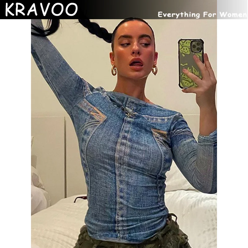KRAVOO Women Fashion Long Sleeve Streetwear T Shirts Tops Tees 2023 Fall Clothing Wholesale Items For Business Sleeve Tops Shirt
KRAVOO Women Fashion Long Sleeve Streetwear T Shirts Tops Tees 2023 Fall Clothing Wholesale Items For Business Sleeve Tops Shirt