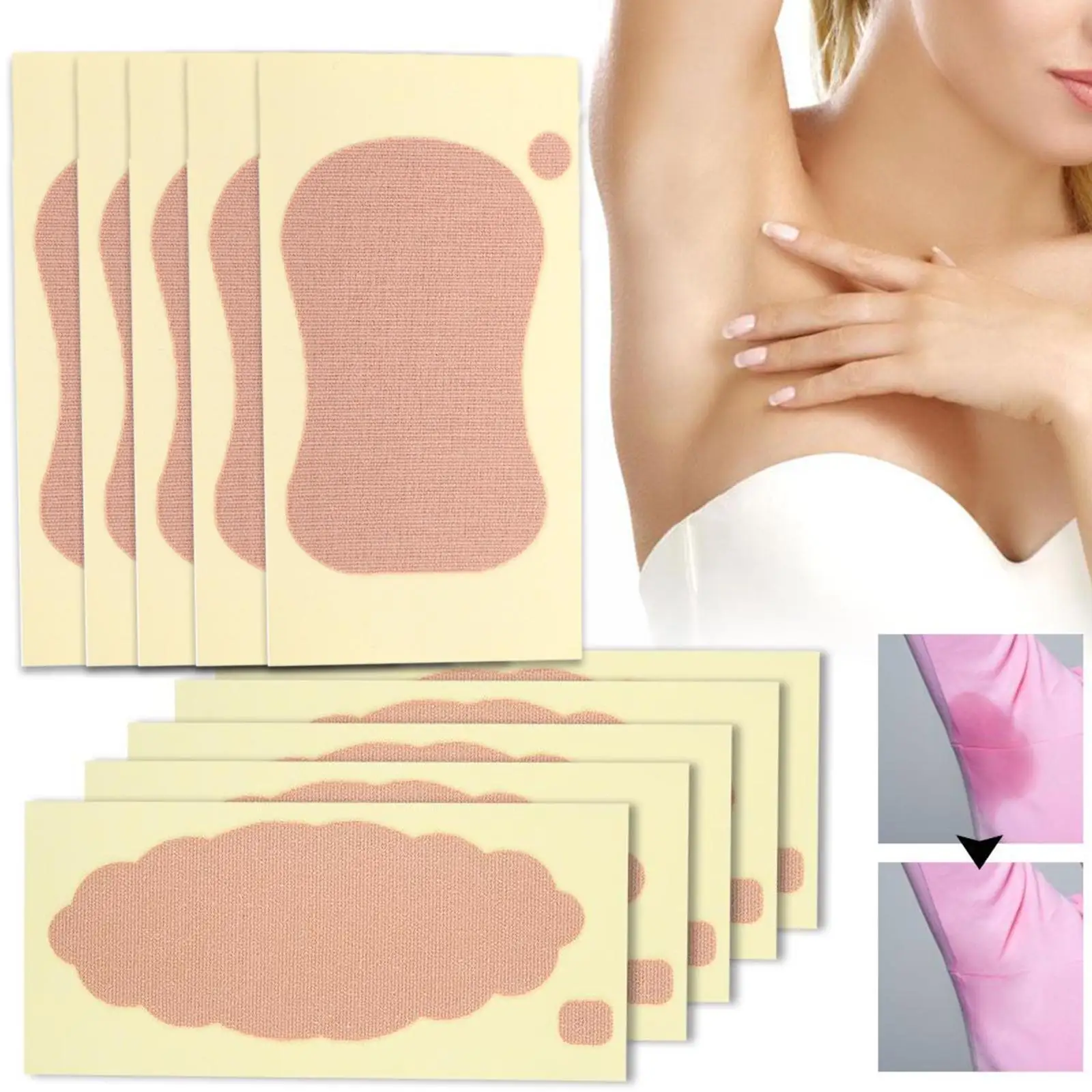 5pcs Sweat Absorbing Pads Underarm Foot Sweat Absorbing Towel Self Adhesive Invisible Deodorant Sticker for Women Men Keep Z6W9
5pcs Sweat Absorbing Pads Underarm Foot Sweat Absorbing Towel Self Adhesive Invisible Deodorant Sticker for Women Men Keep Z6W9