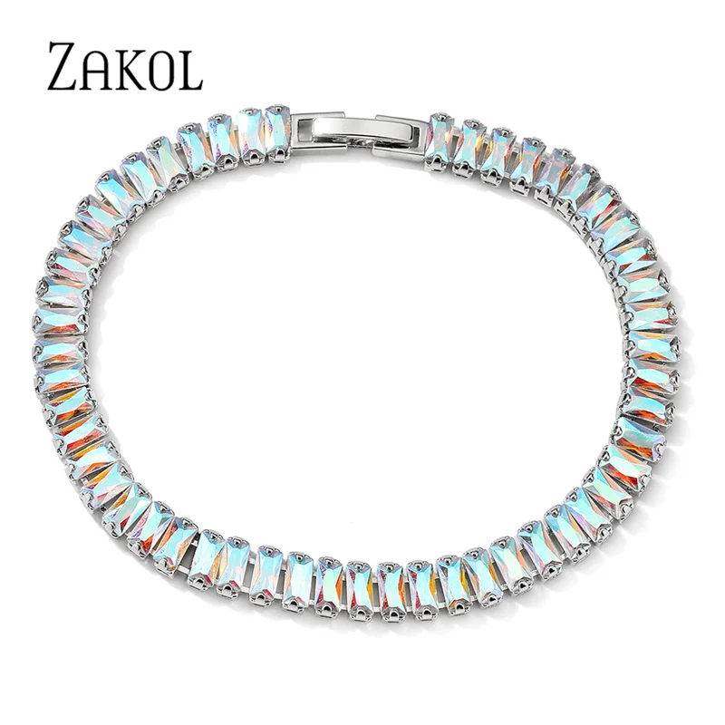 ZAKOL Fashion Korean Style Rectangle AB Color Zirconia Crystal Tennis Bracelets for Women Luxury Party Wedding Jewelry BP5074
ZAKOL Fashion Korean Style Rectangle AB Color Zirconia Crystal Tennis Bracelets for Women Luxury Party Wedding Jewelry BP5074