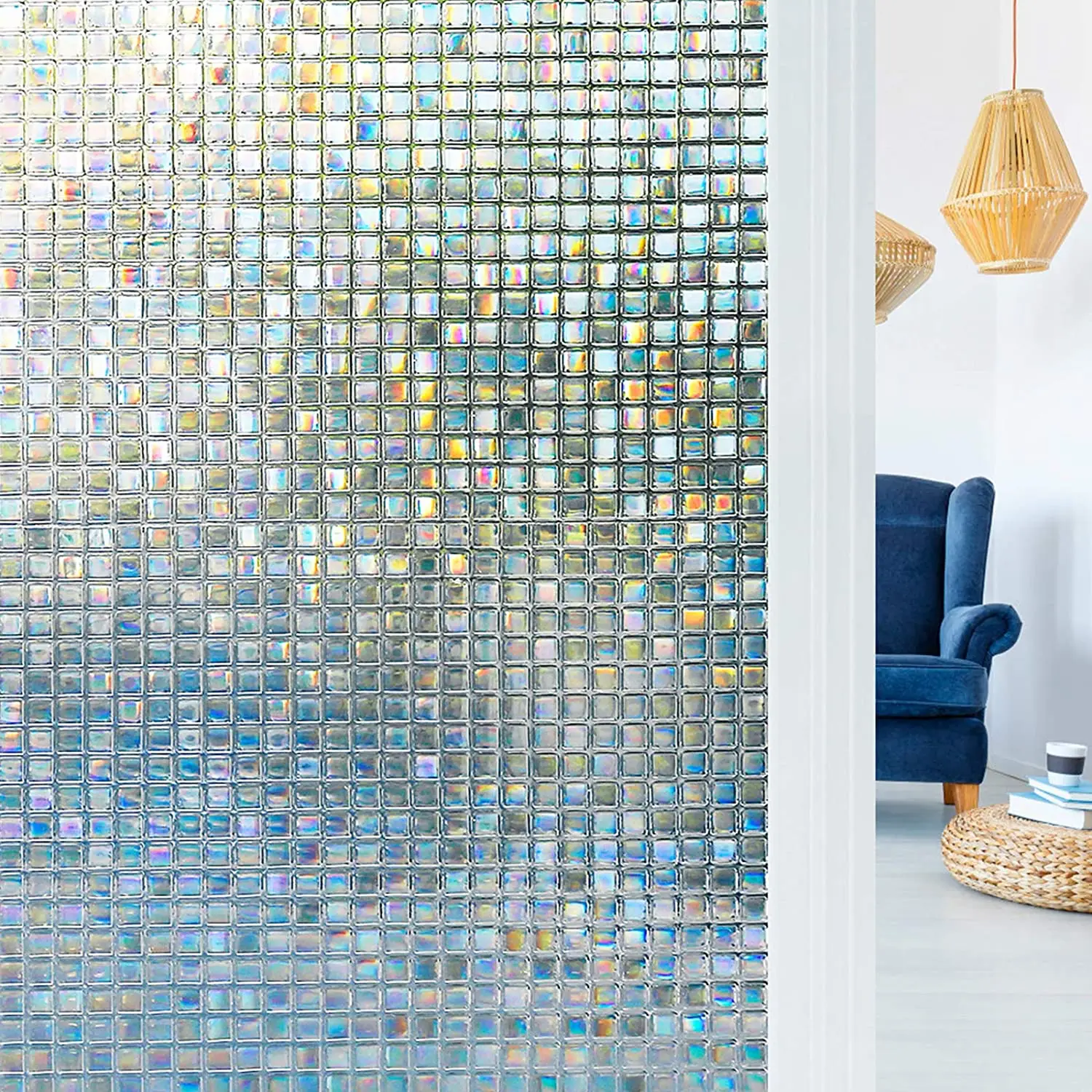 Stained Glass Privacy Non Adhesive Window Film Mosaic Pattern Static Cling Decorative Vinyl Removable Rainbow Window Tint Film
Stained Glass Privacy Non Adhesive Window Film Mosaic Pattern Static Cling Decorative Vinyl Removable Rainbow Window Tint Film