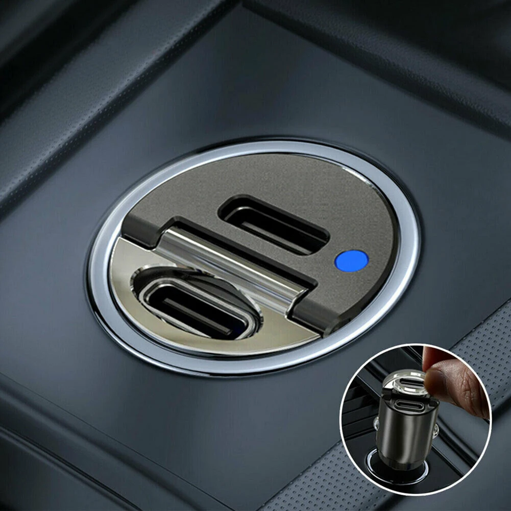 Mini Dual USB Type-C PD Car Phone Charger Adapter 30W Fast Charge C13-D (PD+PD) For 12V-24V Car Universal Car Phone Charger Adap
Mini Dual USB Type-C PD Car Phone Charger Adapter 30W Fast Charge C13-D (PD+PD) For 12V-24V Car Universal Car Phone Charger Adap