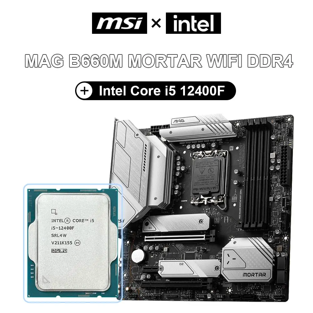 Процессор Intel Core i5-12400F + MSI New MAG B660M, строительная строка, DDR4 4800 + МГц 128G USB3.2 SATA M.2, поддержка LGA1700 Micro-ATX
Процессор Intel Core i5-12400F + MSI New MAG B660M, строительная строка, DDR4 4800 + МГц 128G USB3.2 SATA M.2, поддержка LGA1700 Micro-ATX