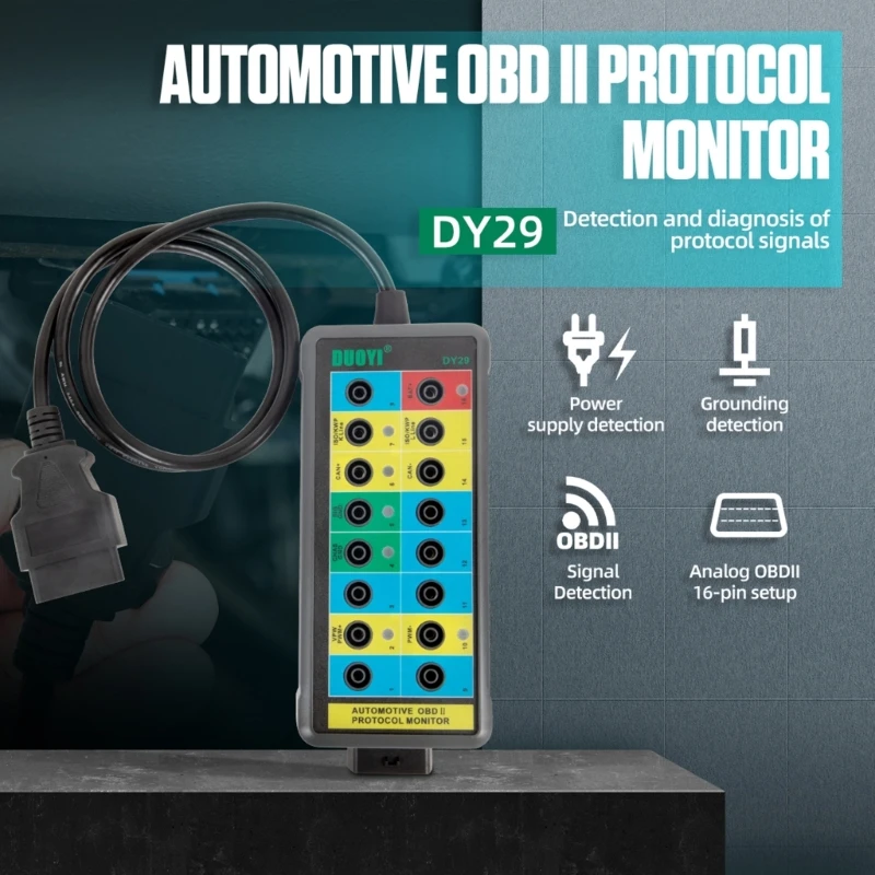 DUOYI Car OBD2 Pinout Tester for OBD2 Protocol Communication Detection/ECU Tool Maintenance/Diagnosis/Programming/Coding
DUOYI Car OBD2 Pinout Tester for OBD2 Protocol Communication Detection/ECU Tool Maintenance/Diagnosis/Programming/Coding