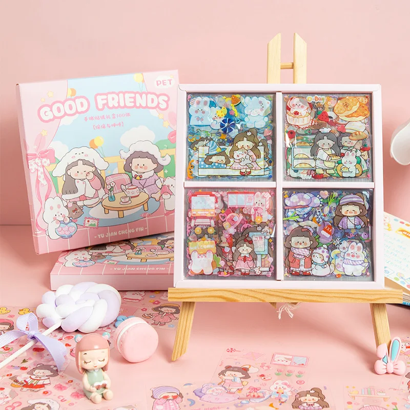 100 Sheets Cute Cartoon Character Stickers Scrapbook Design Journal Diary Album Laptop Decorative Materials Child Kid Gift
100 Sheets Cute Cartoon Character Stickers Scrapbook Design Journal Diary Album Laptop Decorative Materials Child Kid Gift