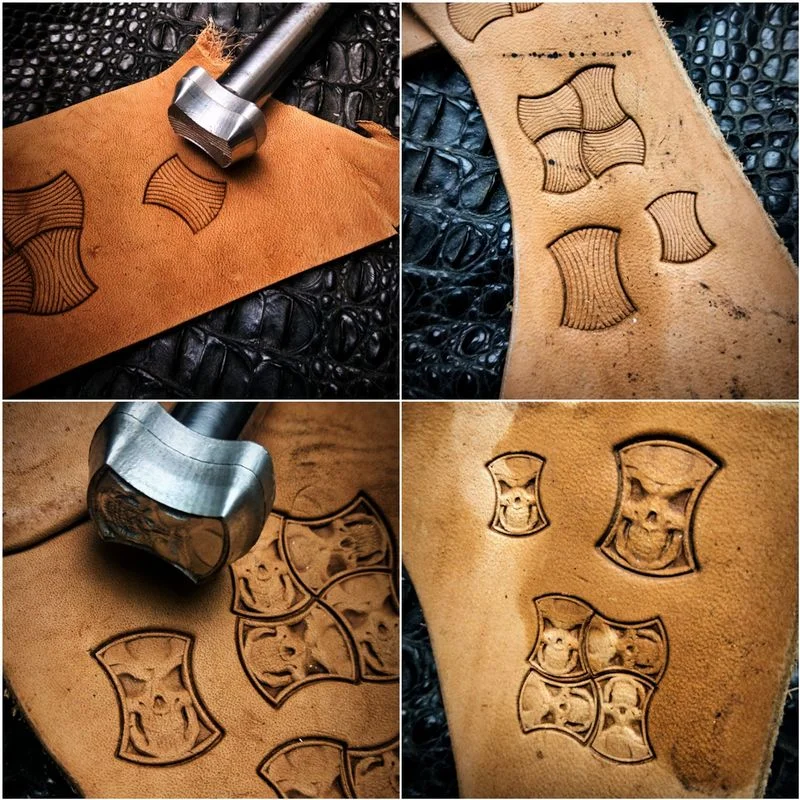 Striped Skull Wavy Pattern Logo Leather Pressing Tool Embossing Vegetable Tanned Leather Printing Stamper Punching Set Craft
Striped Skull Wavy Pattern Logo Leather Pressing Tool Embossing Vegetable Tanned Leather Printing Stamper Punching Set Craft