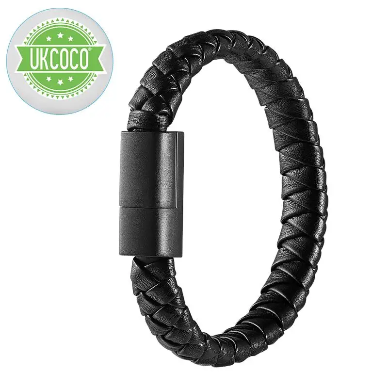 UKCOCO 22cm USB Type C Data Sync Cable Braided Wristband Style Charging Cable (Black)
UKCOCO 22cm USB Type C Data Sync Cable Braided Wristband Style Charging Cable (Black)