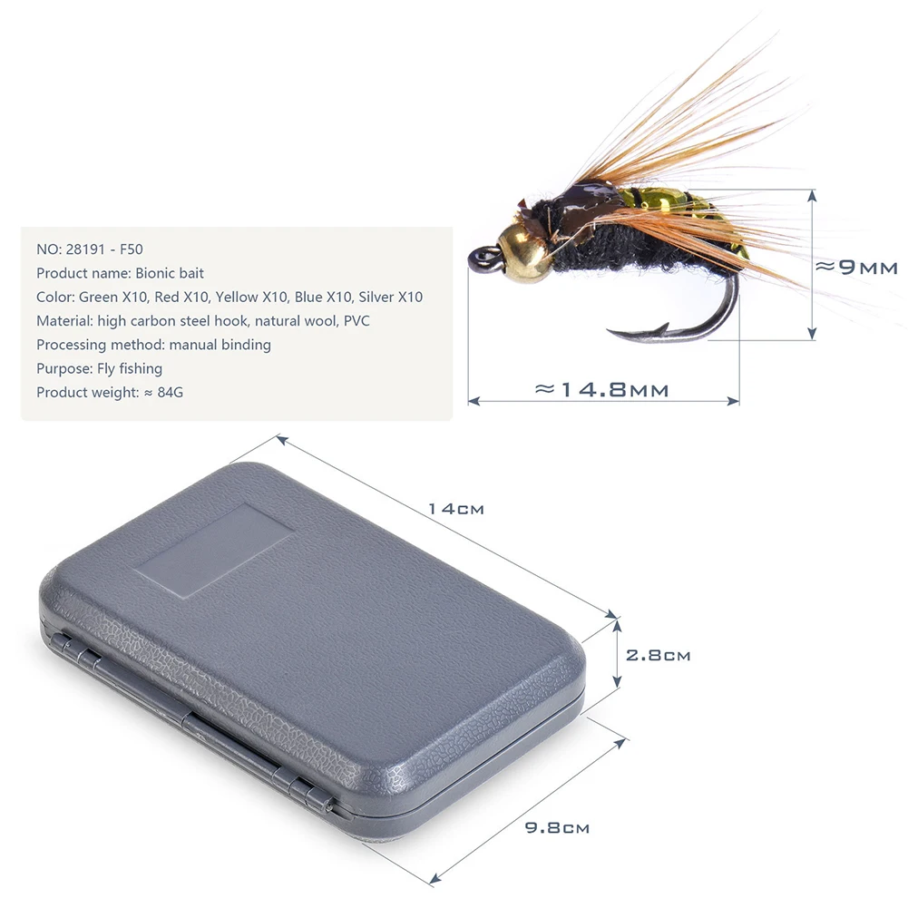 50x Simulation Fly Bee Bait Fly Fishing Hook Insect Fly Fishing Lure Bait Fishing Equipments Accessories Fishing
50x Simulation Fly Bee Bait Fly Fishing Hook Insect Fly Fishing Lure Bait Fishing Equipments Accessories Fishing