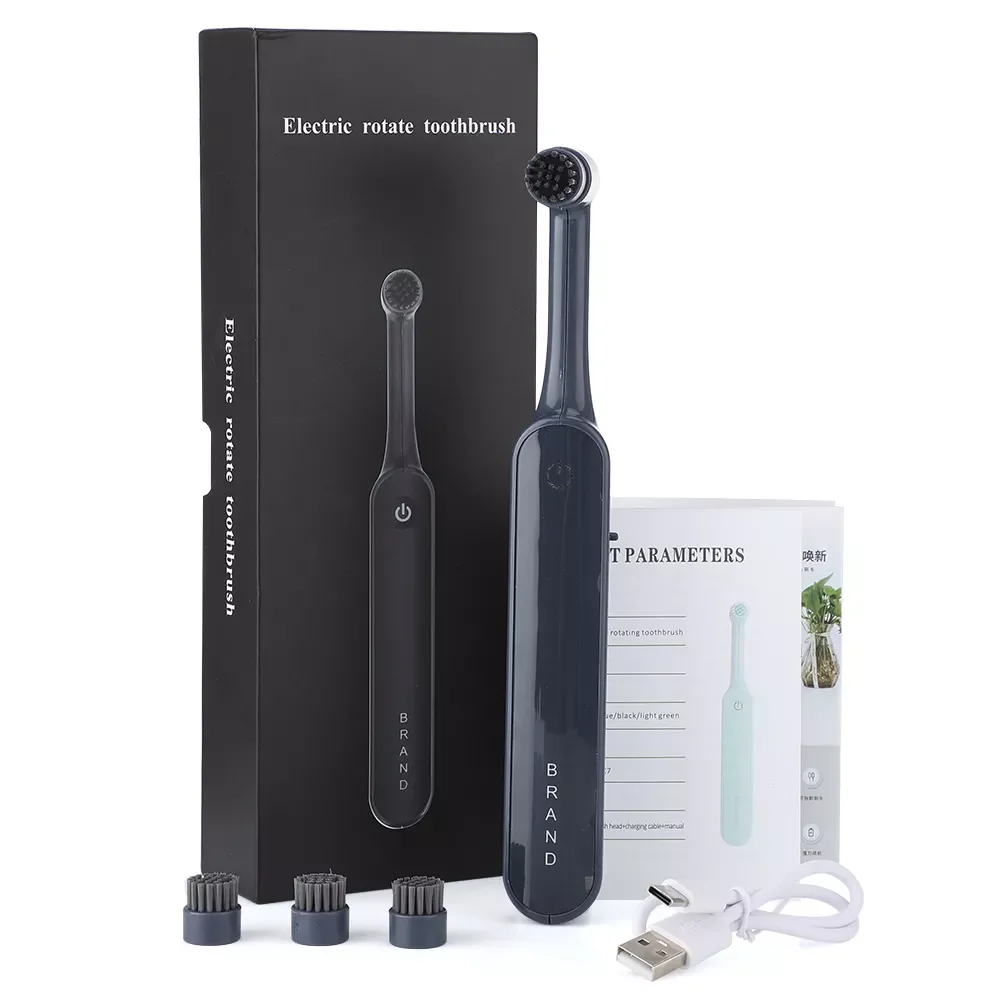 Electric Rotating Toothbrush Adult Timer Brush USB Rechargeable Electric Tooth Brushes with 3pcs Replacement Brush Head
Electric Rotating Toothbrush Adult Timer Brush USB Rechargeable Electric Tooth Brushes with 3pcs Replacement Brush Head
