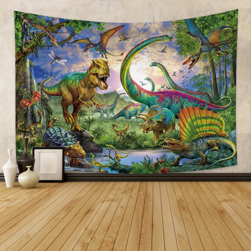 

Dinosaurs Dinosaur Wall Hanging Tapestry Sheets Home Decorative Tapestry Beach Towel Yoga Mat Blanket Table Cloth Wall Tapestry