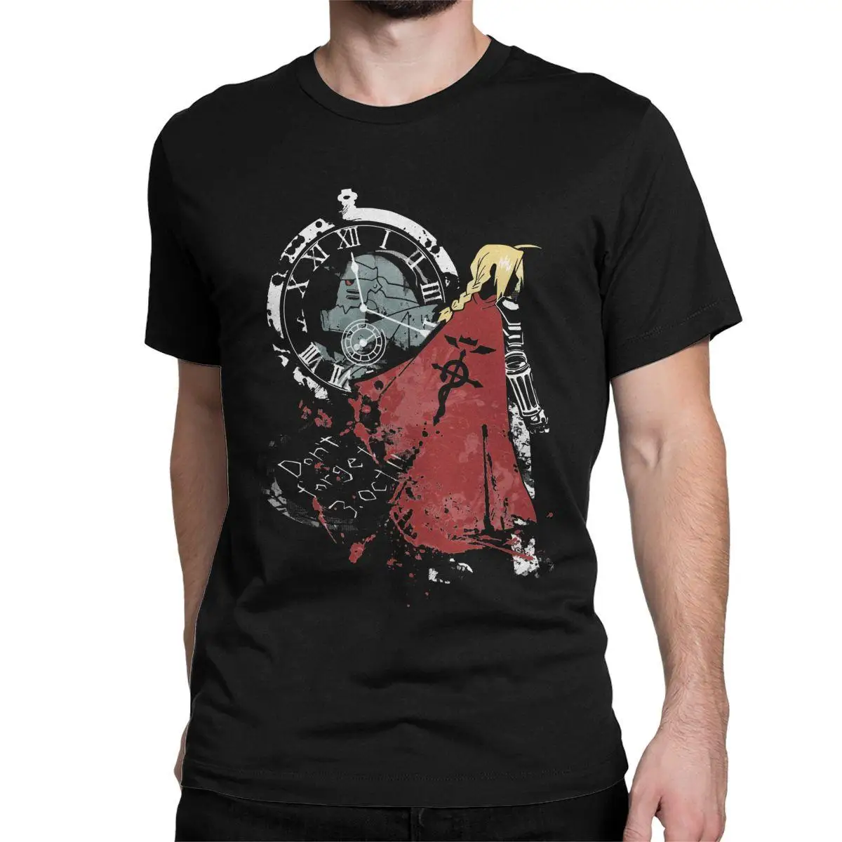 Fullmetal Alchemist T-Shirts Men Elric Edward Brotherhood FMA Anime Leisure Cotton Tees Short Sleeve T Shirt Plus Size Clothing
Fullmetal Alchemist T-Shirts Men Elric Edward Brotherhood FMA Anime Leisure Cotton Tees Short Sleeve T Shirt Plus Size Clothing