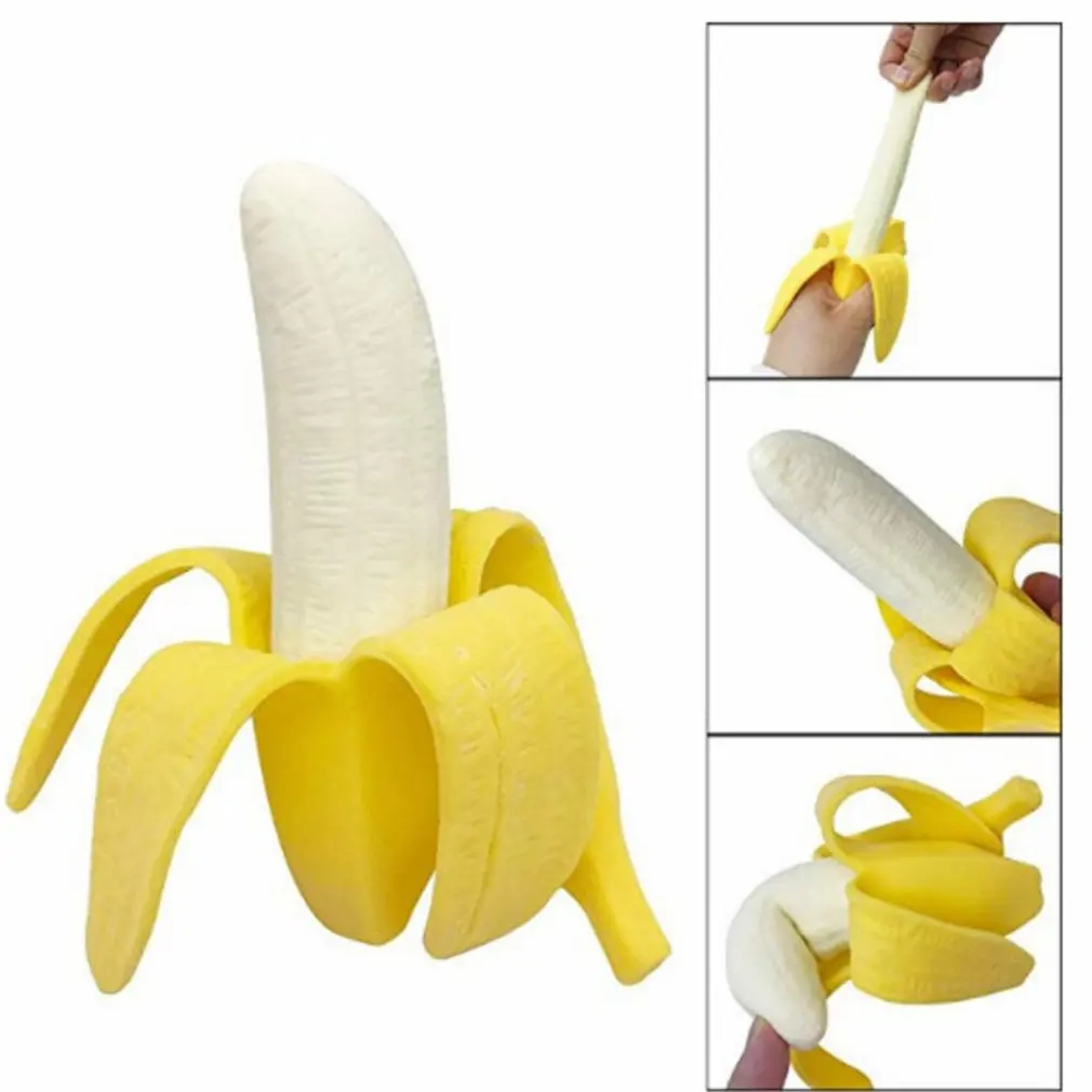 

1pcs Stretch Toy Banana Squeeze Elastic Simulation Peeling Squishy Slow Rising Healing Fun Stress Reliever Antistress Toys