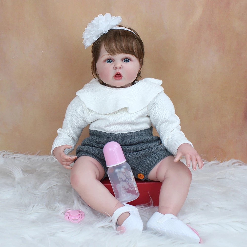 24 inch Newborn Baby Love Doll Toddler Dolls That Look Real Realdoll bebe reborn frete gratis Silicone Doll
24 inch Newborn Baby Love Doll Toddler Dolls That Look Real Realdoll bebe reborn frete gratis Silicone Doll