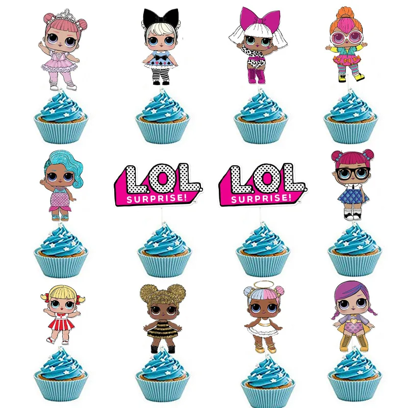24pcs/set LOL Surprise Cartoon Anime Image Cake Decoration Plug-in Anime Cake Card Birthday Accessories Suit Kids Party Gifts
24pcs/set LOL Surprise Cartoon Anime Image Cake Decoration Plug-in Anime Cake Card Birthday Accessories Suit Kids Party Gifts