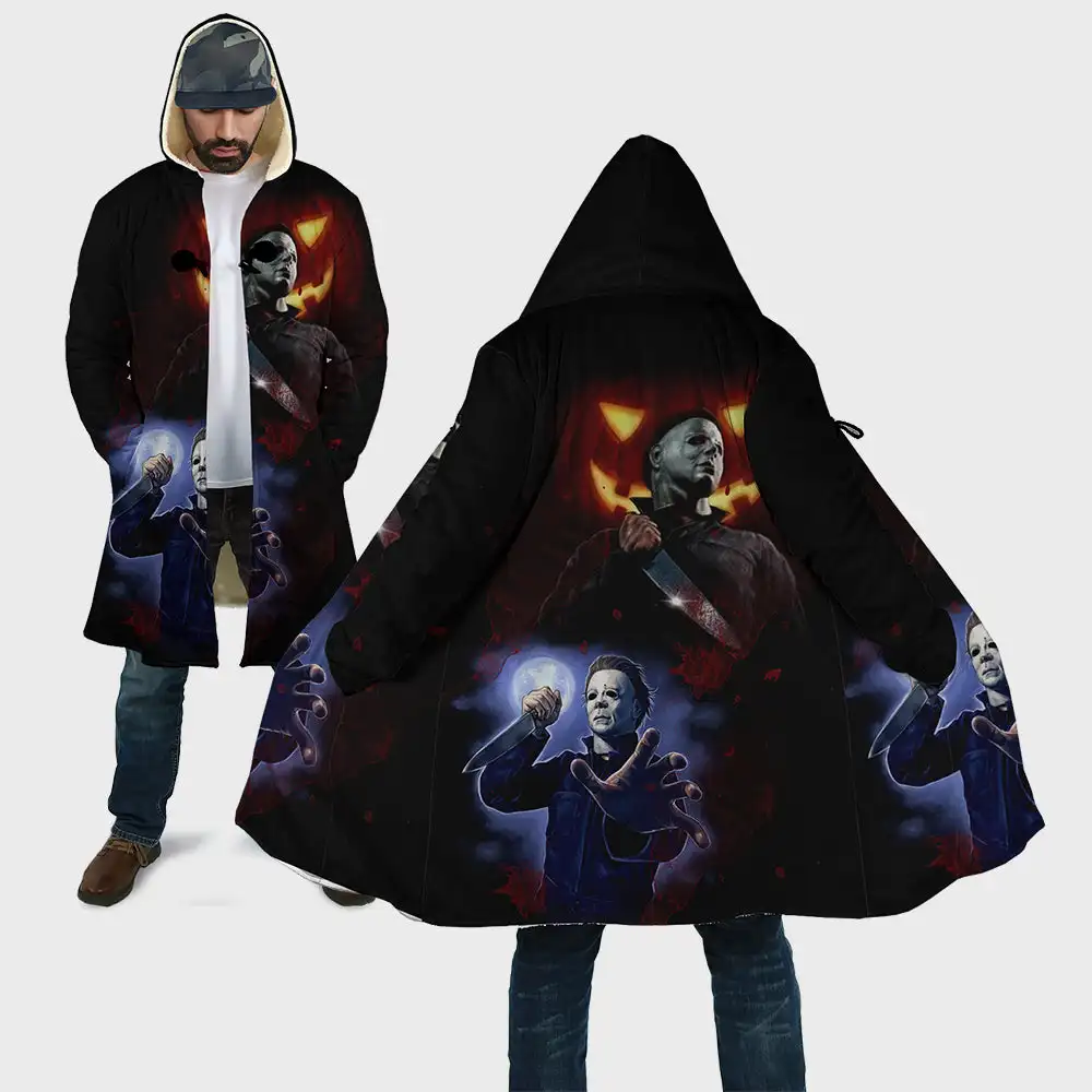 Хэллоуин, ужас, страшный фильм, косплей, Майкл Майерс, 3DPrint, для мужчин и женщин, зимнее пальто, капюшон, плащ, флис A2
Хэллоуин, ужас, страшный фильм, косплей, Майкл Майерс, 3DPrint, для мужчин и женщин, зимнее пальто, капюшон, плащ, флис A2
