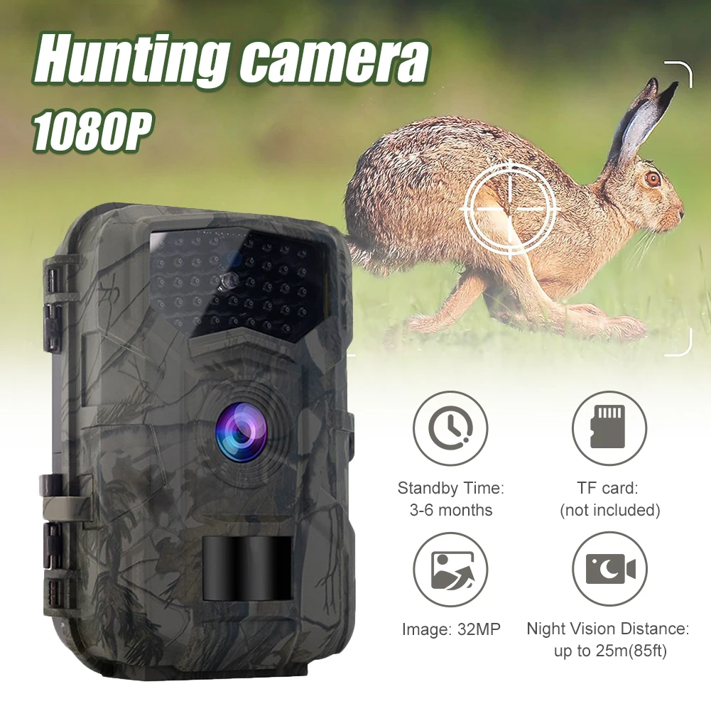 Outdoor Hunting Trail Camera 32MP 1080P Infrared Sensor Night Vision Motion Activated Waterproof Wildlife Trail Scouting Camera
Outdoor Hunting Trail Camera 32MP 1080P Infrared Sensor Night Vision Motion Activated Waterproof Wildlife Trail Scouting Camera