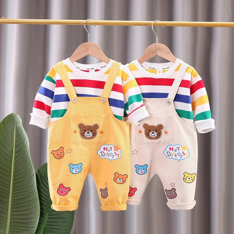Cartoon Suspender Pants Spring New Baby Western Style Boys 'And Girls' Autumn Clothes Long Sleeve Two-Piece Set
Cartoon Suspender Pants Spring New Baby Western Style Boys 'And Girls' Autumn Clothes Long Sleeve Two-Piece Set