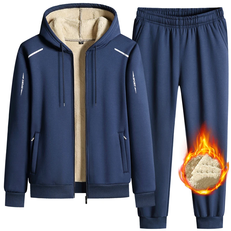 2022 Men Winter Cashmere Tracksuit Casual Men's Sets Fleece Hoodie+Pants Clothing Fashion Thicken Warm Track Suit Mens Outerwear
2022 Men Winter Cashmere Tracksuit Casual Men's Sets Fleece Hoodie+Pants Clothing Fashion Thicken Warm Track Suit Mens Outerwear