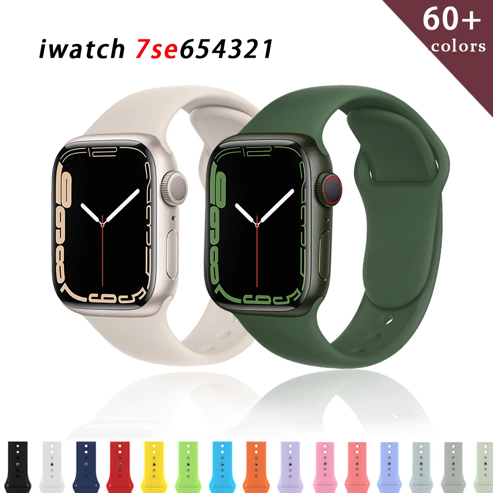 Soft Silicone Sport Band for Apple Watch SE 7 Series 44MM 40MM Rubber Watchband Strap for Apple Watch Band Luxury Bracelet
Soft Silicone Sport Band for Apple Watch SE 7 Series 44MM 40MM Rubber Watchband Strap for Apple Watch Band Luxury Bracelet