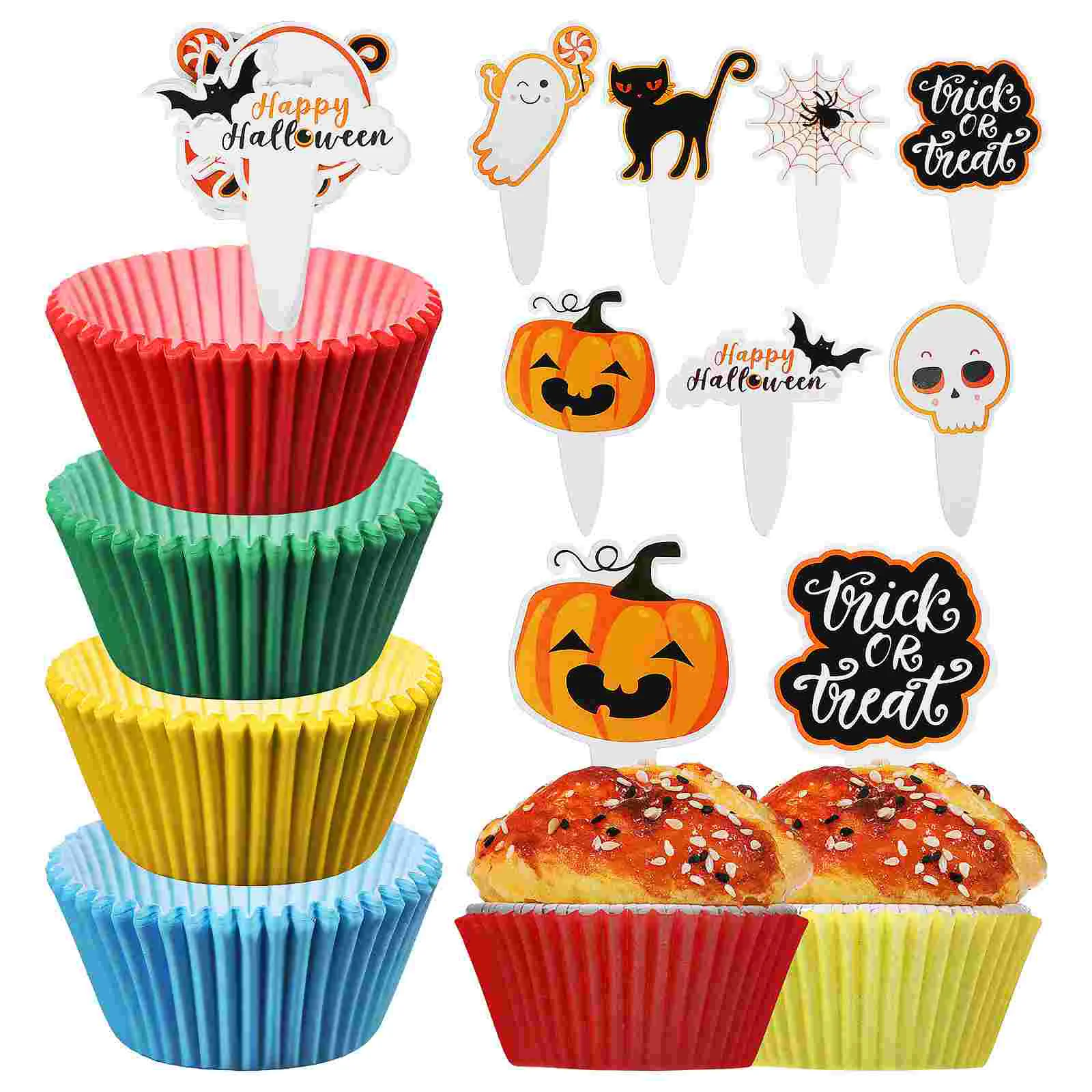 1 Set Halloween Birthday Cupcake Wrappers Cupcake Toppers Set Muffin Liners Cupcake Supplies
1 Set Halloween Birthday Cupcake Wrappers Cupcake Toppers Set Muffin Liners Cupcake Supplies